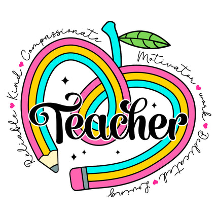 Teacher 100% Cotton Fabric Panel Block E2300