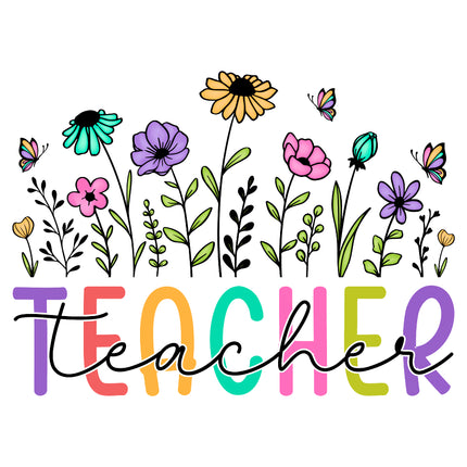 Teacher 100% Cotton Fabric Panel Block E2324