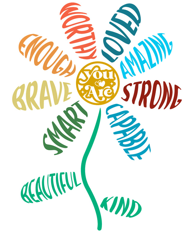 You Are 100% Cotton Fabric Panel Block E2328