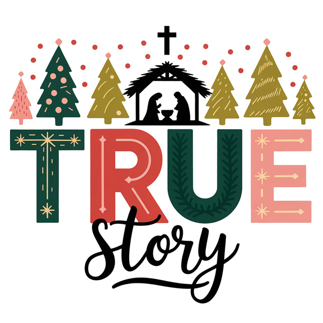 True Story Nativity 100% Cotton Fabric Panel Block E5711