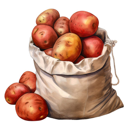 Sack of Potatoes 100% Cotton Fabric Panel Block EE1117