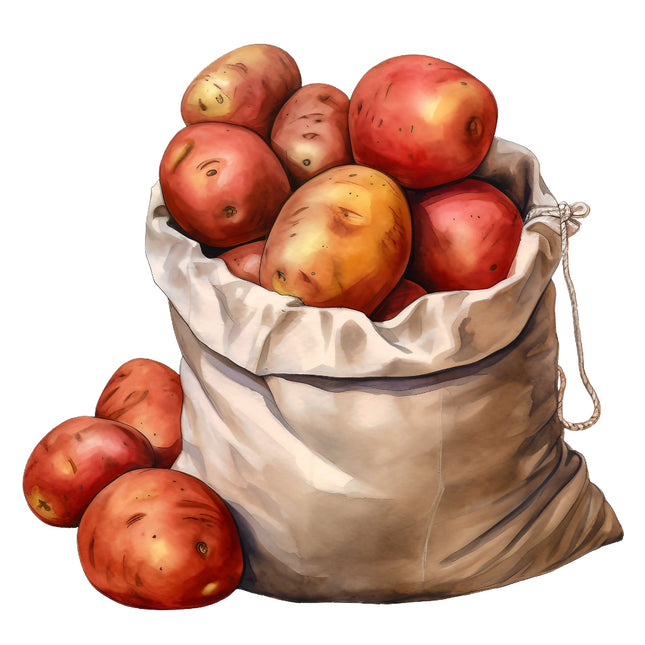 Sack of Potatoes 100% Cotton Fabric Panel Block EE1117