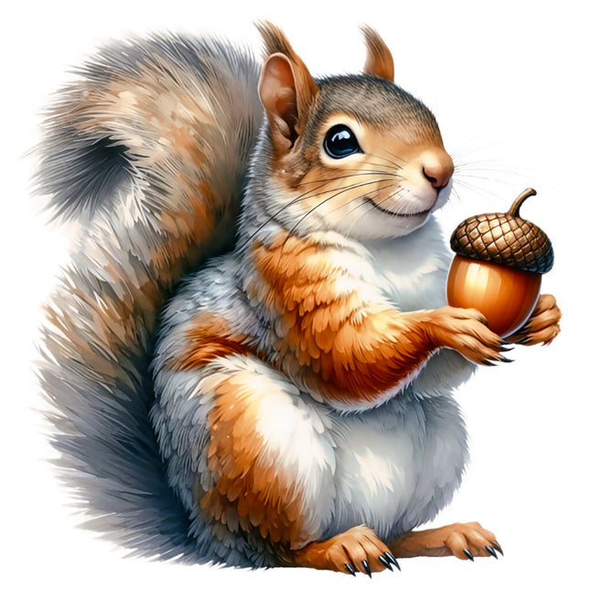 Squirrel 100% Cotton Fabric Panel Block EE112