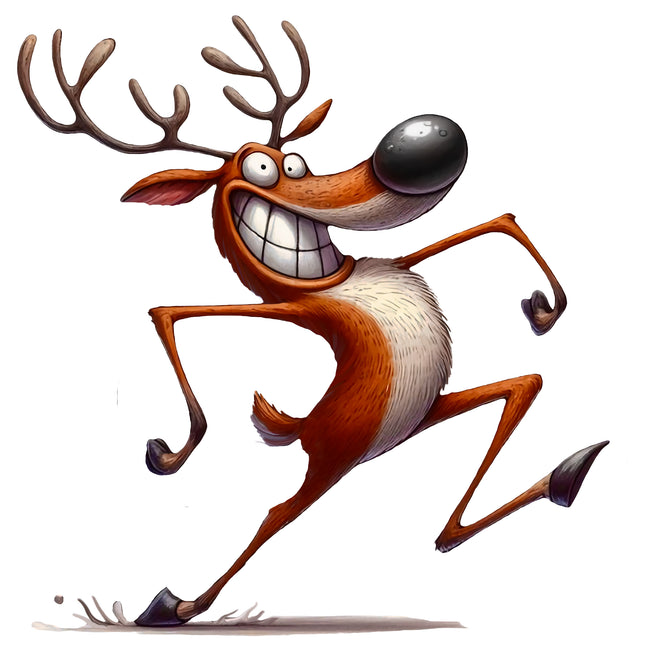 Humor Reindeer 100% Cotton Fabric Panel Block EE1131