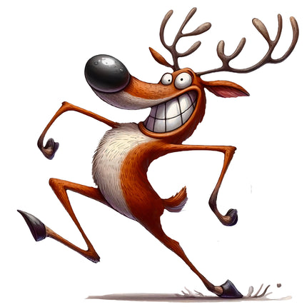 Humor Reindeer 100% Cotton Fabric Panel Block FLIP-EE1131