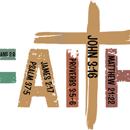 Faith 100% Cotton Fabric Panel Block EE1313