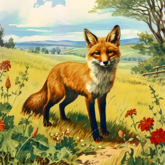 Fox fabric panel