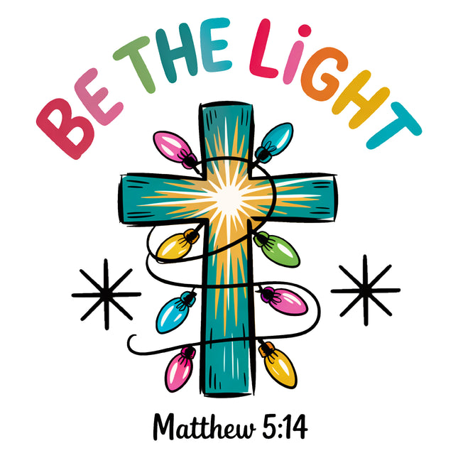 Matthew 5:14 Be The Light 100% Cotton Fabric Panel Block EE15
