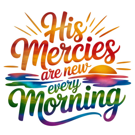 His Mercies Are New Every Morning 100% Cotton Fabric Panel Block EE16411