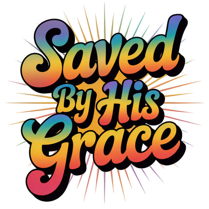 Saved By His Grace 100% Cotton Fabric Panel Block EE16441