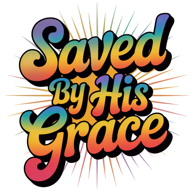 Saved By His Grace 100% Cotton Fabric Panel Block EE16441