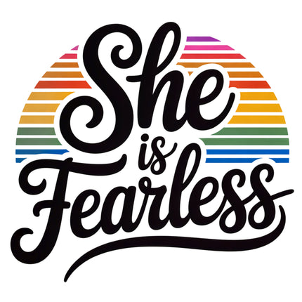 She is Fearless 100% Cotton Fabric Panel Block EE16451