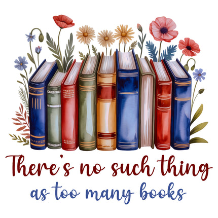 No Such Thing As Too Many Books 100% Cotton Fabric Panel Block EE16481