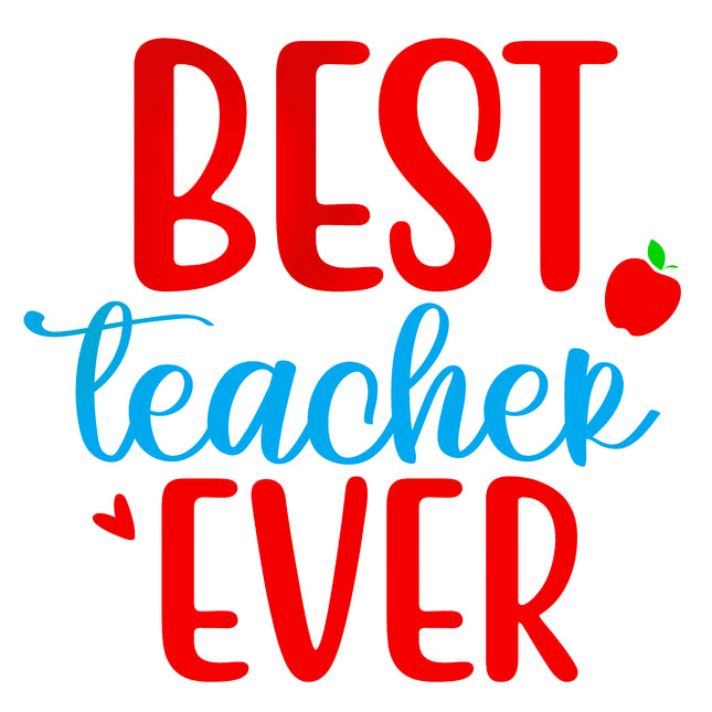 Best Teacher Ever 100% Cotton Fabric Panel Block EE16531