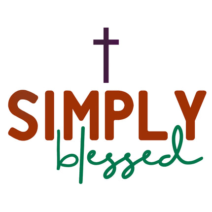 Simply Blessed 100% Cotton Fabric Panel Block EE16551