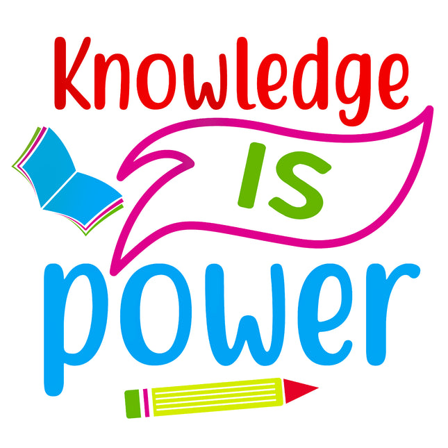 Teacher Knowledge is Power 100% Cotton Fabric Panel Block EE16561