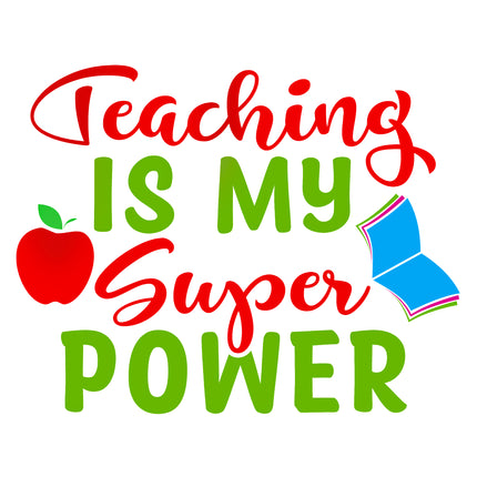 Teaching is My Super Power 100% Cotton Fabric Panel Block EE16581
