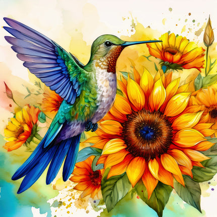 hummingbird fabric panel