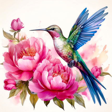 hummingbird fabric panel