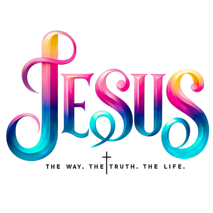 Jesus The Way The Truth The Life 100% Cotton Fabric Panel Block EE1889