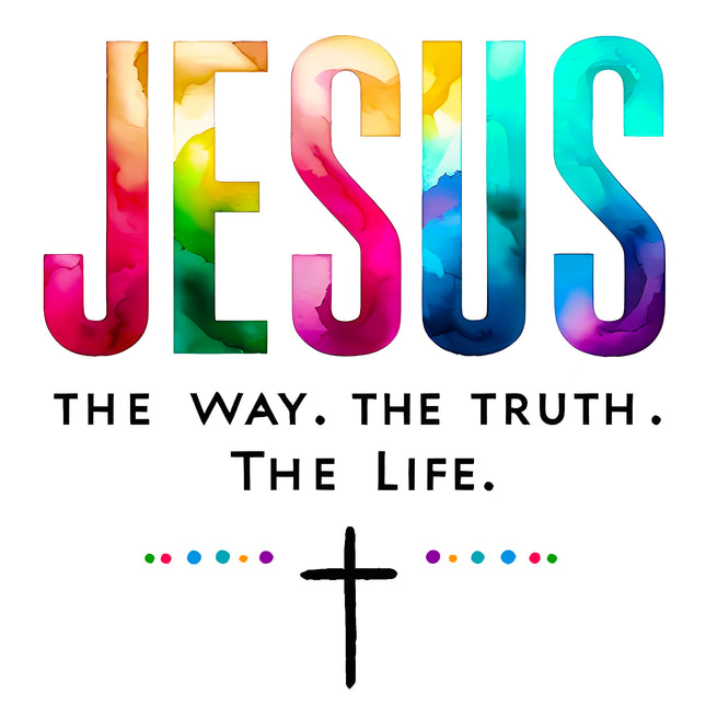Jesus The Way The Truth The Life 100% Cotton Fabric Panel Block EE1890