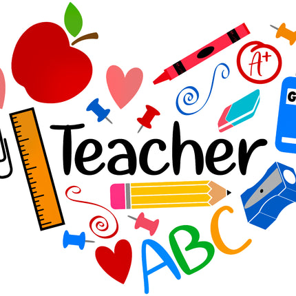 Teacher 100% Cotton Fabric Panel Block EE1908