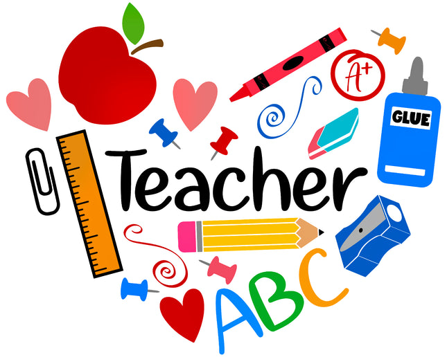 Teacher 100% Cotton Fabric Panel Block EE1908