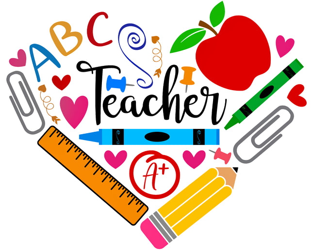 Teacher 100% Cotton Fabric Panel Block EE1909