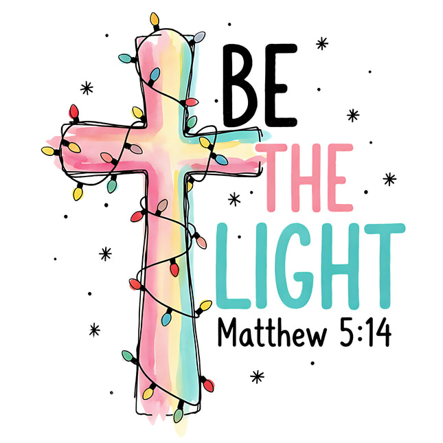 Be the Light Matthew 5:14 100% Cotton Fabric Panel Block EE1911