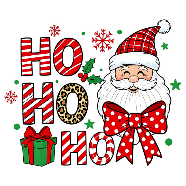 Christmas Ho Ho Ho Santa 100% Cotton Fabric Panel Block EE1916