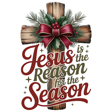 Jesus is the Reason for the Season 100% Cotton Fabric Panel Block EE1917