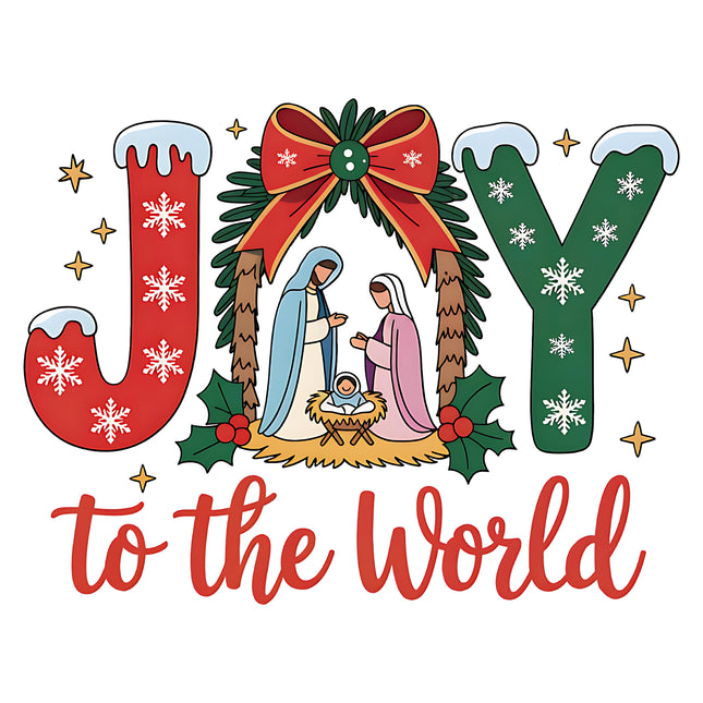 Joy to the World 100% Cotton Fabric Panel Block EE1918
