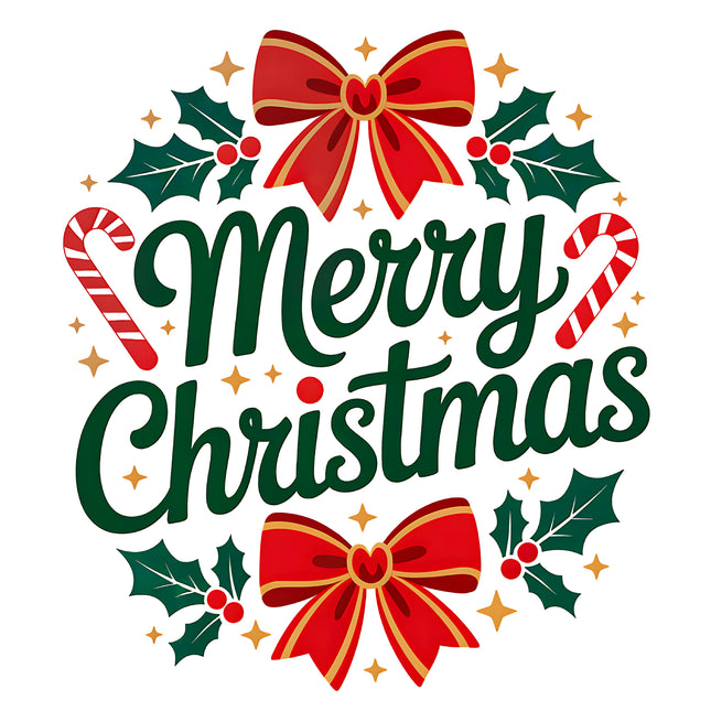 Merry Christmas 100% Cotton Fabric Panel Block EE1919