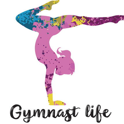 Gymnast Life 100% Cotton Fabric Panel Block EE1999