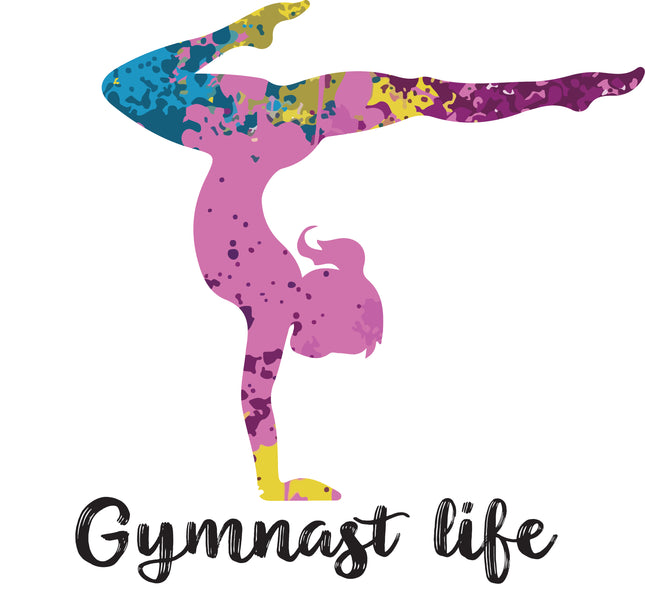 Gymnast Life 100% Cotton Fabric Panel Block EE1999
