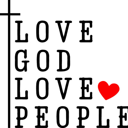 Love God Love People 100% Cotton Fabric Panel Block EE2001