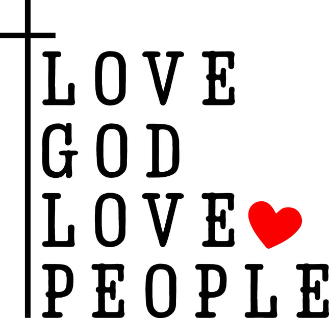 Love God Love People 100% Cotton Fabric Panel Block EE2001
