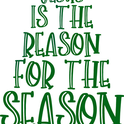 Jesus is the Reason for the Season 100% Cotton Fabric Panel Block EE2205