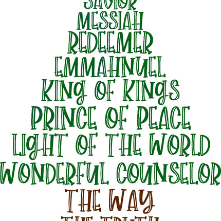 Jesus Tree Light of the World 100% Cotton Fabric Panel Block EE2206
