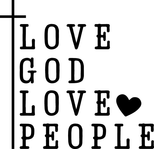 Love God Love People 100% Cotton Fabric Panel Block EE2207