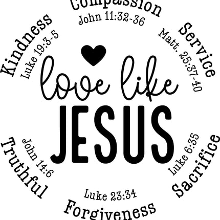 Love Like Jesus 100% Cotton Fabric Panel Block EE2208