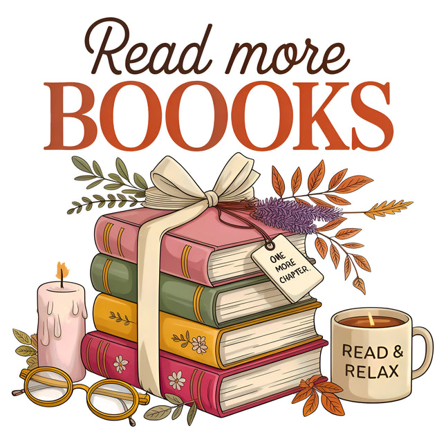 Read More Books 100% Cotton Fabric Panel Block EE2211