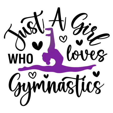 A Girl Who Loves Gymnastics 100% Cotton Fabric Panel Block EE2219