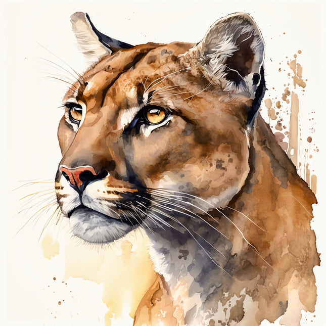 mountain lion quilt panel