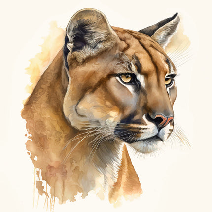 mountain lion fabric panel