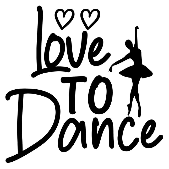 Love to Dance 100% Cotton Fabric Panel Block EE2402