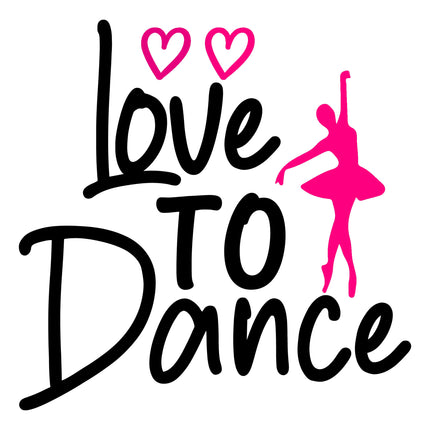 Love to Dance 100% Cotton Fabric Panel Block EE2405