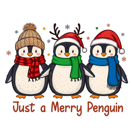 Merry Penguin 100% Cotton Fabric Panel Block EE2513