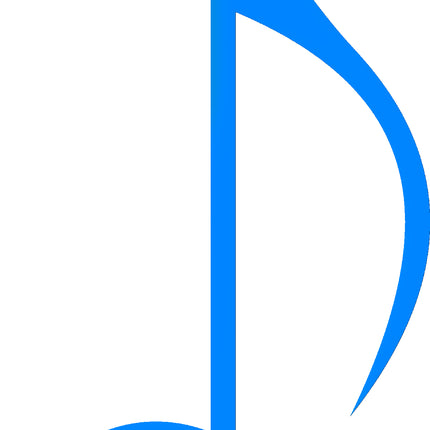 Blue Music Note 100% Cotton Fabric Panel Block EE2527