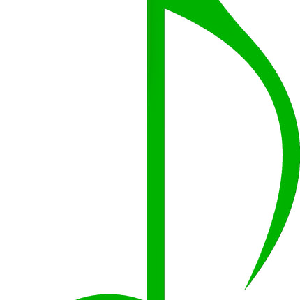 Green Music Note 100% Cotton Fabric Panel Block EE2528